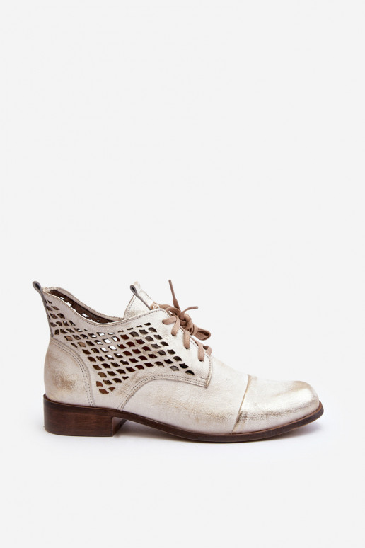 Zazoo 2878 Nízka Prelamované čižmy Kožené Dámske strieborná farba Zazoo 2878 Nízka Prelamované čižmy Kožené Dámske strieborná farba