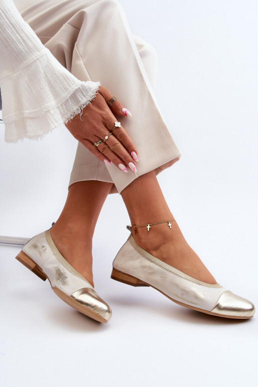 Zazoo 2890 Balerínky zlatej farby Vymazané