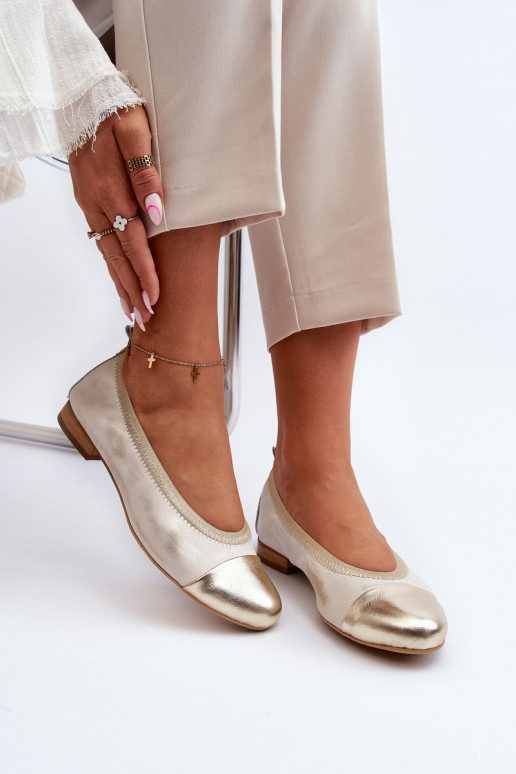 Zazoo 2890 Balerínky zlatej farby Vymazané