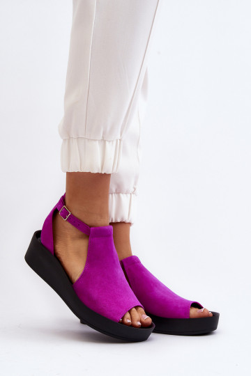 Zazoo 2914 Dámske semišové sandále Ružová 2