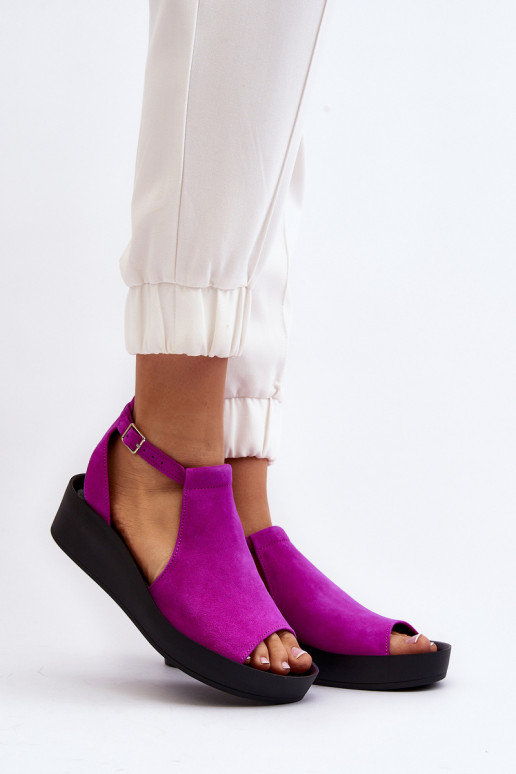 Zazoo 2914 Dámske semišové sandále Ružová