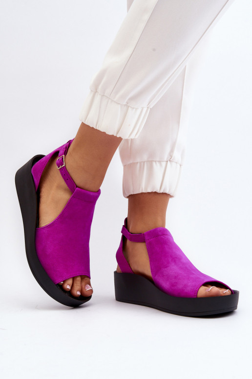 Zazoo 2914 Dámske semišové sandále Ružová