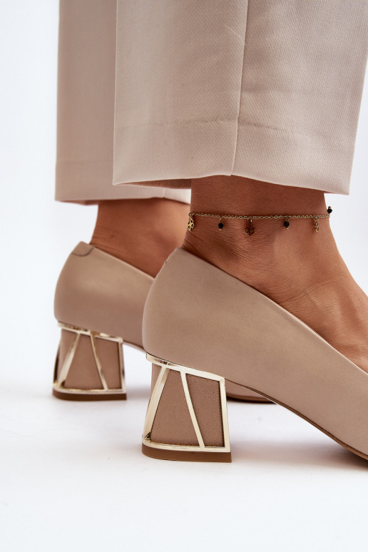 Elegantný štýl Topánky s ozdobami Laura Messi 2740 béžová Elegantný štýl Topánky s ozdobami Laura Messi 2740 béžová