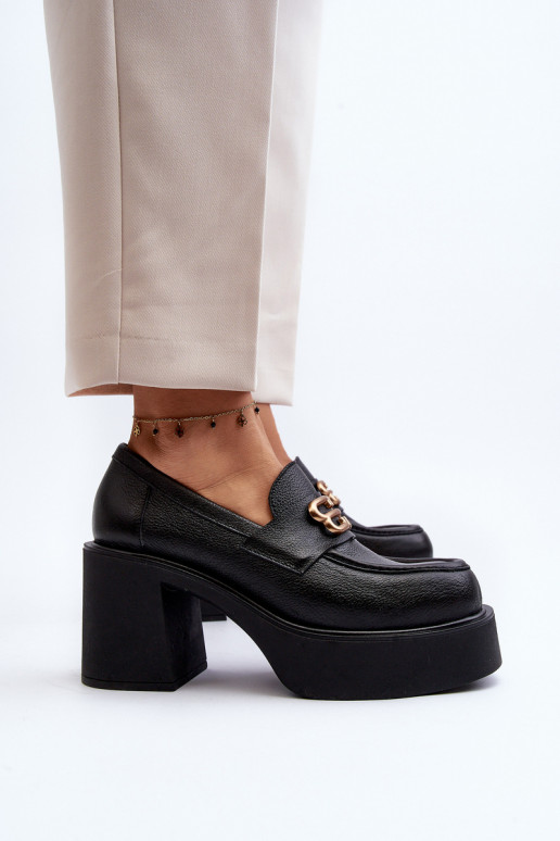 Zazoo 20170 topánky Kožené Dámske s podpätkami čierna Zazoo 20170 topánky Kožené Dámske s podpätkami čierna