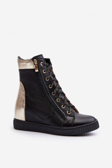 Zazoo 3081 Kožené Bežná obuv Zapnuté INedge čierna