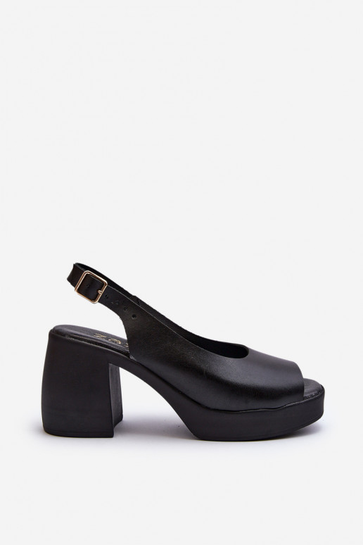 Zazoo 40376 Dámske sandále Zapnuté masívnych opätkoch čierna Zazoo 40376 Dámske sandále Zapnuté masívnych opätkoch čierna