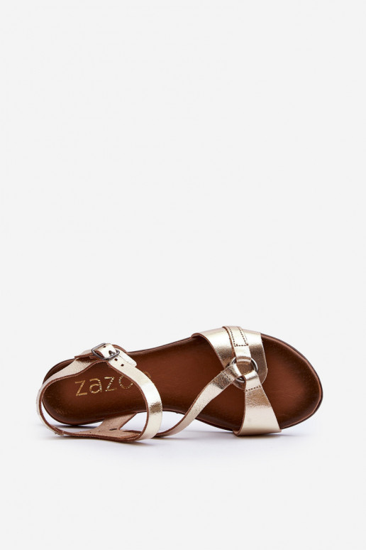 Zazoo 40182 Dámske sandále Dámske zlatej farby Zazoo 40182 Dámske sandále Dámske zlatej farby
