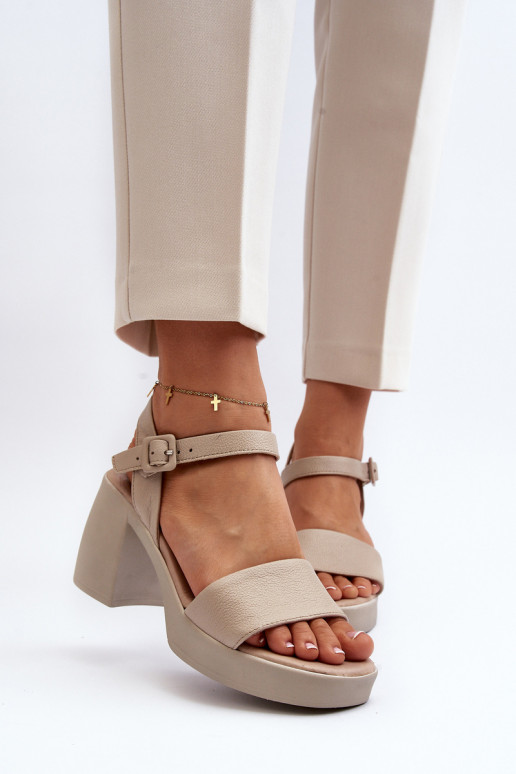 Zazoo 40386 Dámske Dámske sandále Zapnuté Klocku béžová Zazoo 40386 Dámske Dámske sandále Zapnuté Klocku béžová