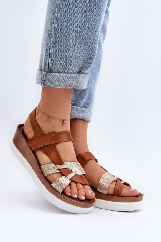 Zazoo 40397 Dámske Dámske sandále s platformou Hnedá farba