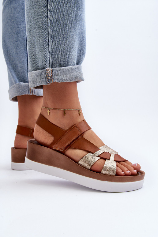 Zazoo 40397 Dámske Dámske sandále s platformou Hnedá farba