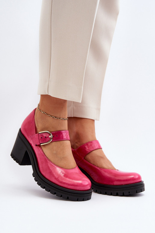 Zazoo 20166 s lakovým efektom Kožené Topánky Ružová