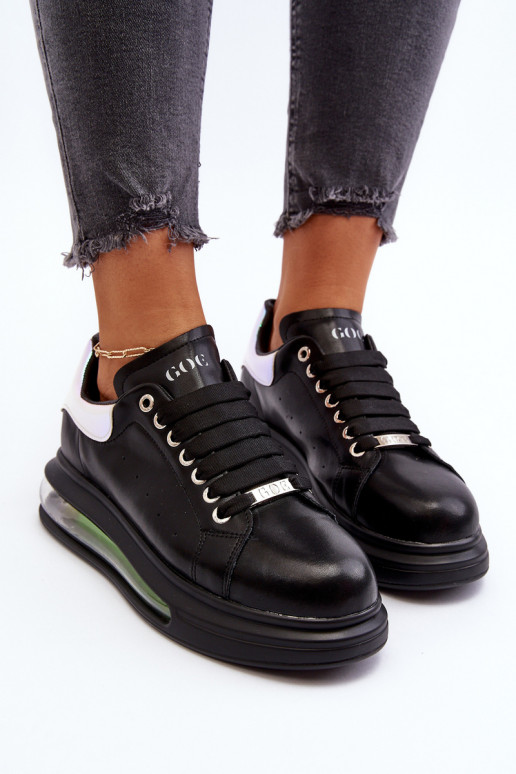 Tenisky model obuvi Dámske Kožené GOE NN2N4030 čierna Tenisky model obuvi Dámske Kožené GOE NN2N4030 čierna