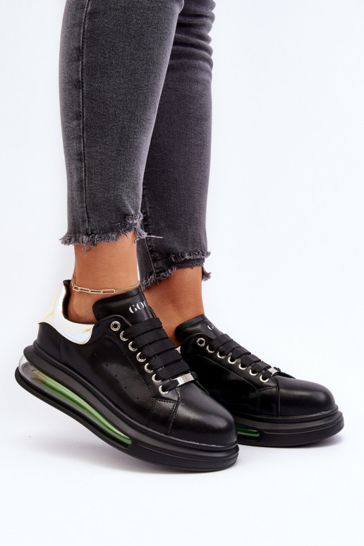 Tenisky model obuvi Dámske Kožené GOE NN2N4030 čierna Tenisky model obuvi Dámske Kožené GOE NN2N4030 čierna