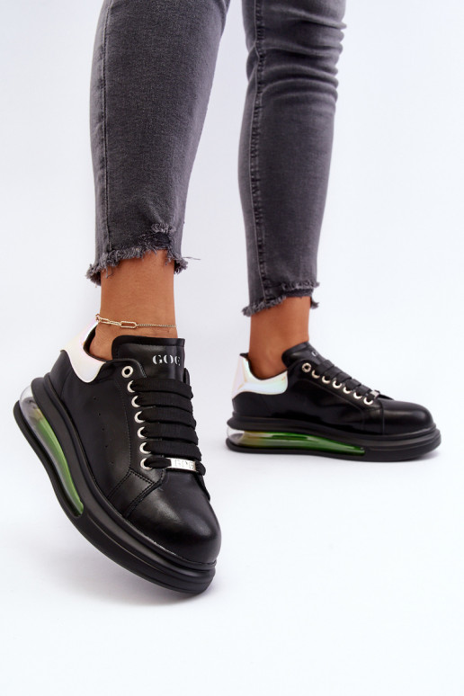Tenisky model obuvi Dámske Kožené GOE NN2N4030 čierna Tenisky model obuvi Dámske Kožené GOE NN2N4030 čierna