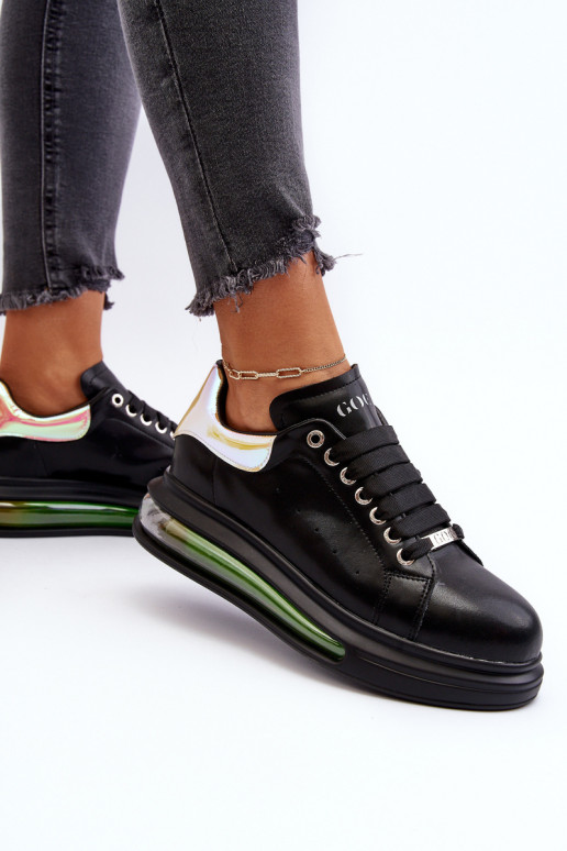 Tenisky model obuvi Dámske Kožené GOE NN2N4030 čierna Tenisky model obuvi Dámske Kožené GOE NN2N4030 čierna