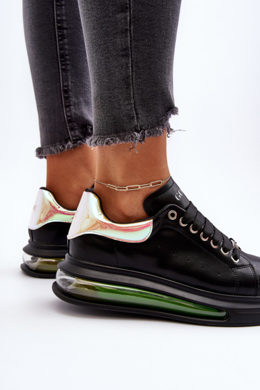 Tenisky model obuvi Dámske Kožené GOE NN2N4030 čierna Tenisky model obuvi Dámske Kožené GOE NN2N4030 čierna