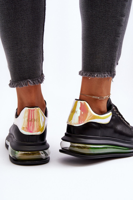 Tenisky model obuvi Dámske Kožené GOE NN2N4030 čierna Tenisky model obuvi Dámske Kožené GOE NN2N4030 čierna