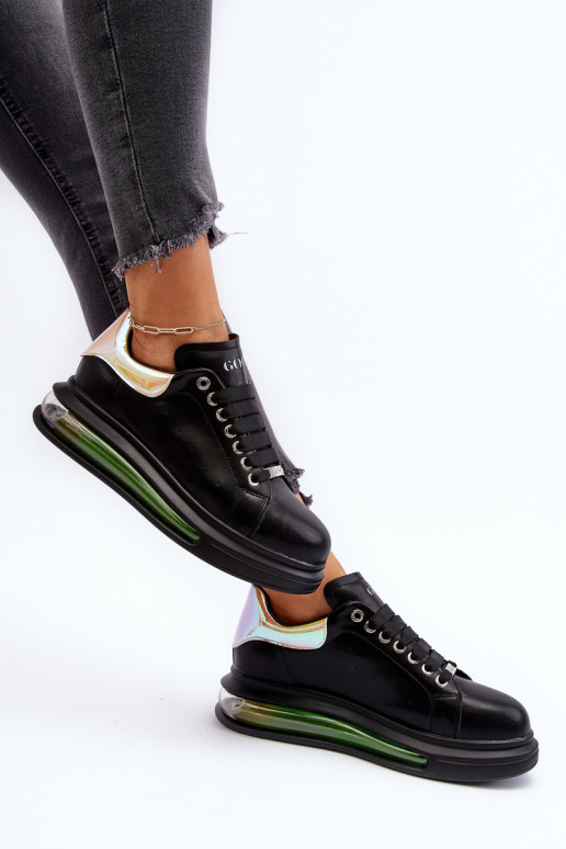 Tenisky model obuvi Dámske Kožené GOE NN2N4030 čierna Tenisky model obuvi Dámske Kožené GOE NN2N4030 čierna