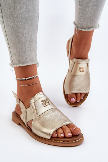 Zazoo 40385 Dámske Dámske sandále zlatej farby