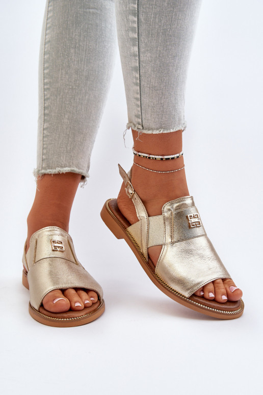 Zazoo 40385 Dámske Dámske sandále zlatej farby Zazoo 40385 Dámske Dámske sandále zlatej farby