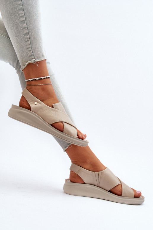 Zazoo 40392 Dámske sandále Dámske béžová