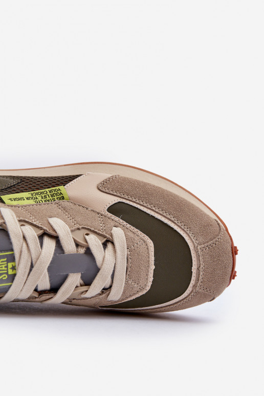 tenisky Tenisky model obuvi pánske Memory Foam System Big Star NN174345 khaki farby