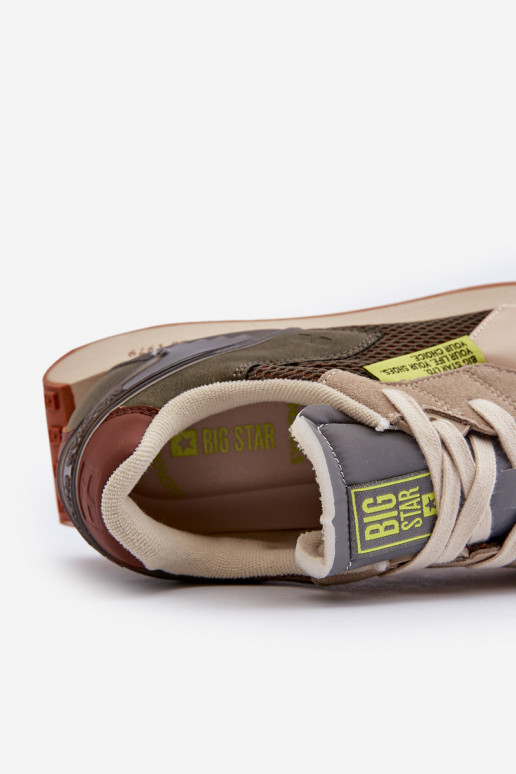 tenisky Tenisky model obuvi pánske Memory Foam System Big Star NN174345 khaki farby