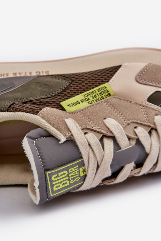 tenisky Tenisky model obuvi pánske Memory Foam System Big Star NN174345 khaki farby