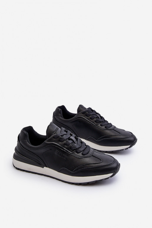 Tenisky model obuvi pánske Kožené BIG STAR NN174287 čierna