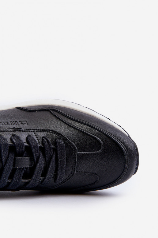 Tenisky model obuvi pánske Kožené BIG STAR NN174287 čierna