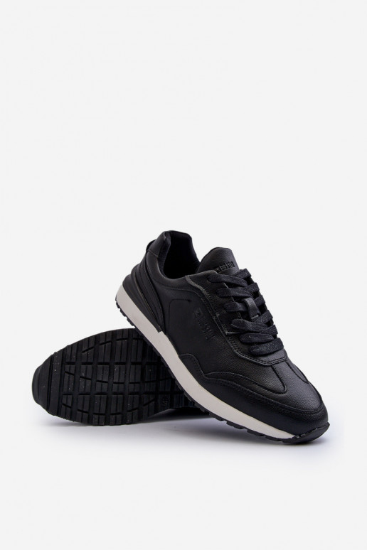 Tenisky model obuvi pánske Kožené BIG STAR NN174287 čierna