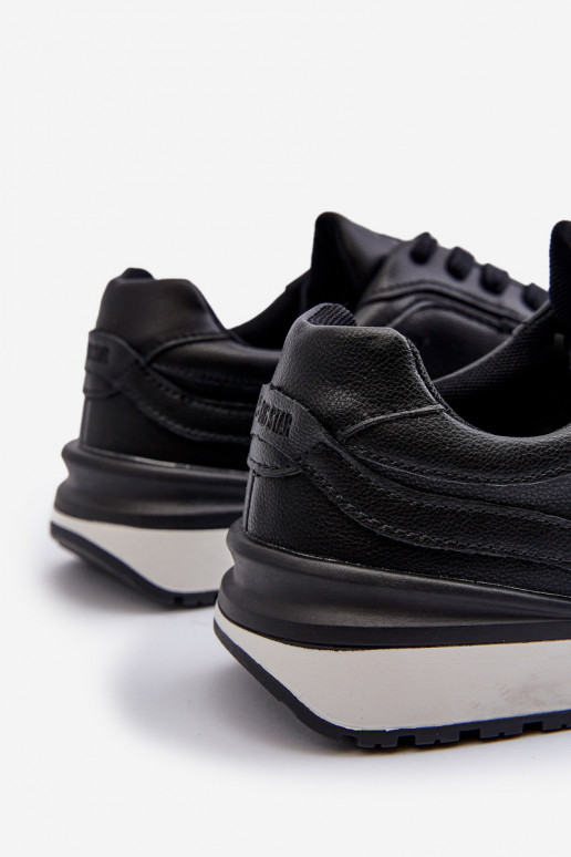 Tenisky model obuvi pánske Kožené BIG STAR NN174287 čierna