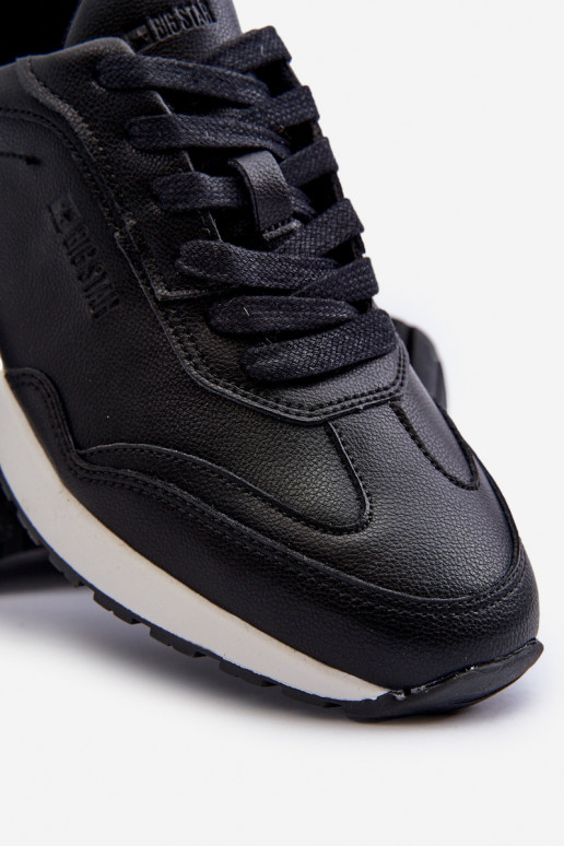 Tenisky model obuvi pánske Kožené BIG STAR NN174287 čierna