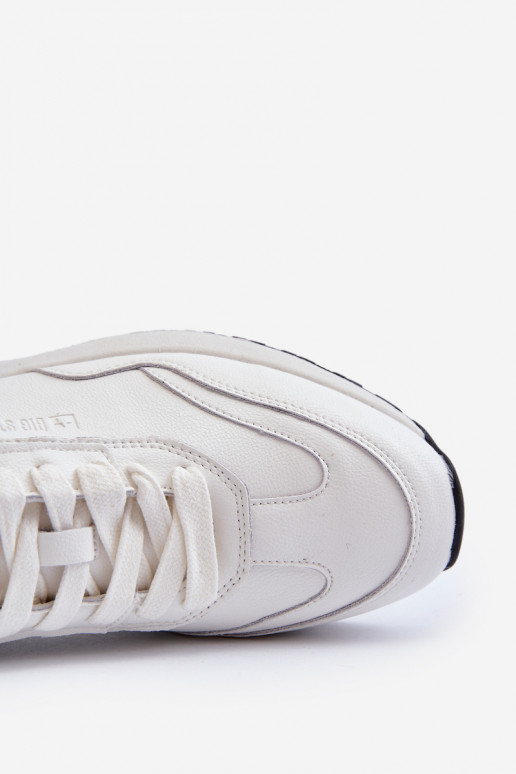 Tenisky model obuvi pánske Kožené BIG STAR NN174288 biela farba
