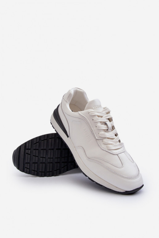 Tenisky model obuvi pánske Kožené BIG STAR NN174288 biela farba