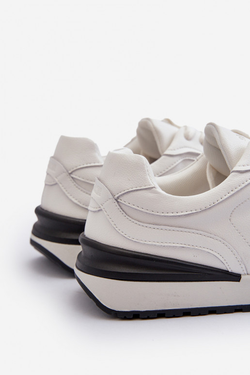 Tenisky model obuvi pánske Kožené BIG STAR NN174288 biela farba