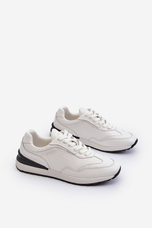 Tenisky model obuvi pánske Kožené BIG STAR NN174288 biela farba