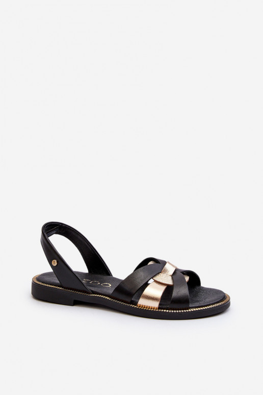 Zazoo 40382 Dámske sandále Kožené čierna Zazoo 40382 Dámske sandále Kožené čierna