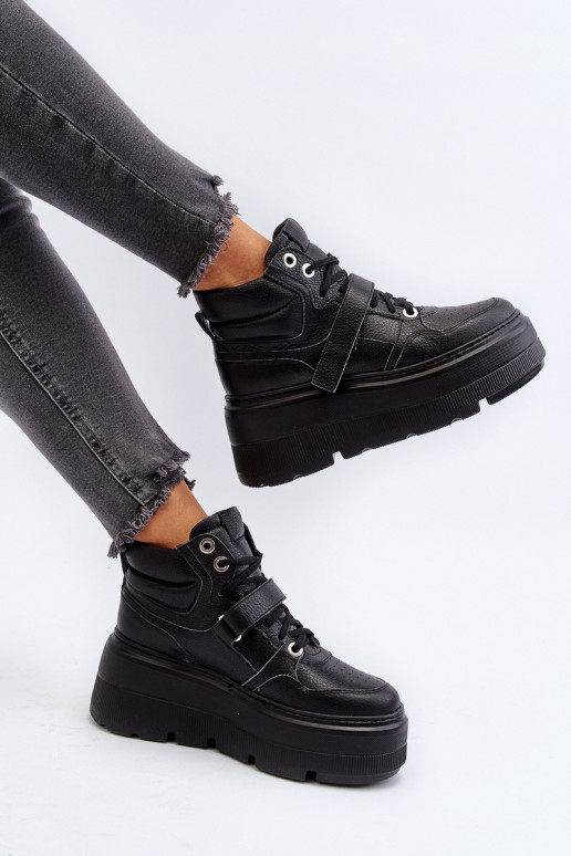 Zazoo 3450 Kožené Tenisky model obuvi Dámske čierna