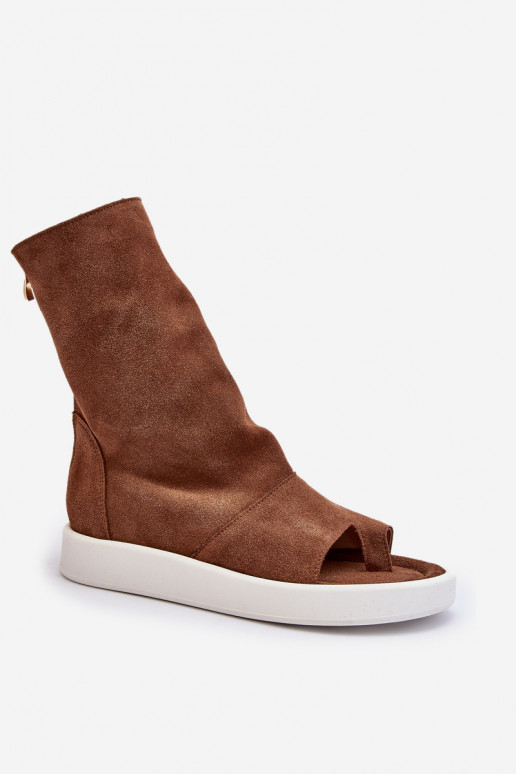 Zazoo 3441 Dámske semišové sandáleCholeInka Hnedá farba