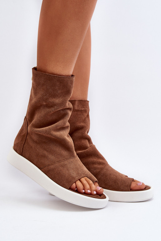 Zazoo 3441 Dámske semišové sandáleCholeInka Hnedá farba