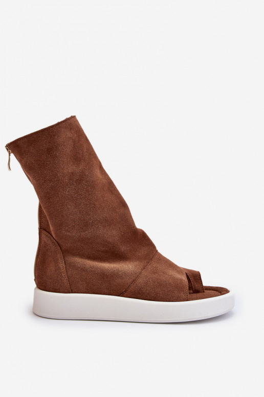 Zazoo 3441 Dámske semišové sandáleCholeInka Hnedá farba