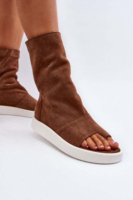 Zazoo 3441 Dámske semišové sandáleCholeInka Hnedá farba