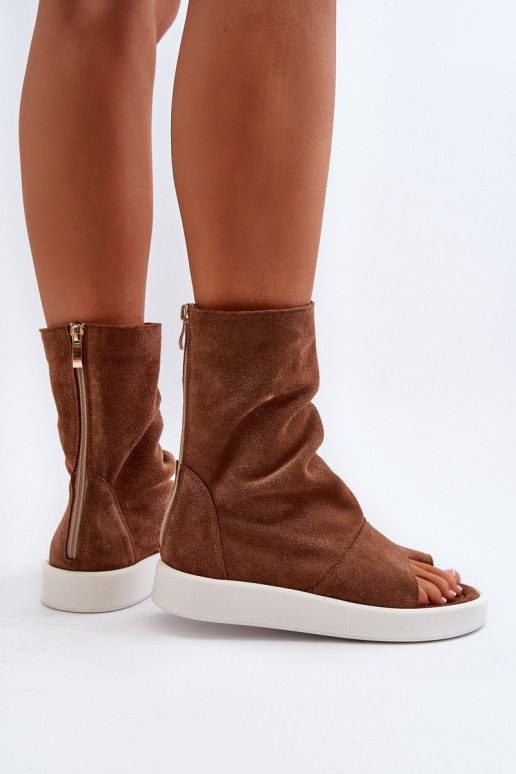 Zazoo 3441 Dámske semišové sandáleCholeInka Hnedá farba