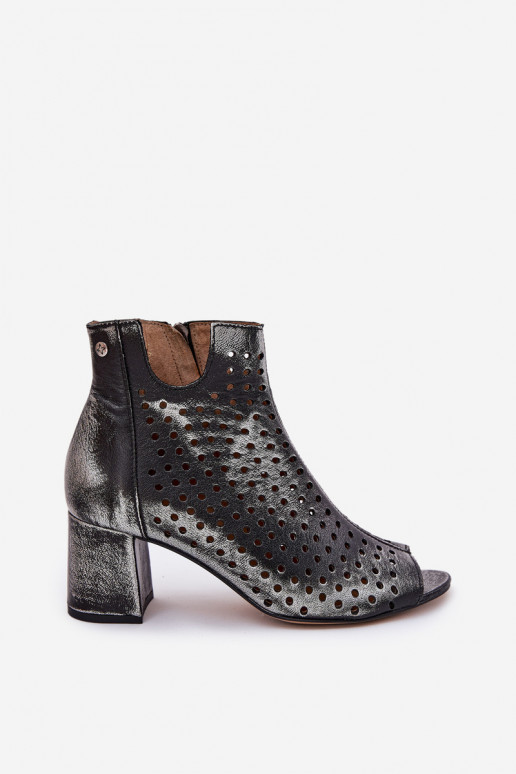 Kožené Prelamované čižmy Máciejka 05420-01 čierna Kožené Prelamované čižmy Máciejka 05420-01 čierna