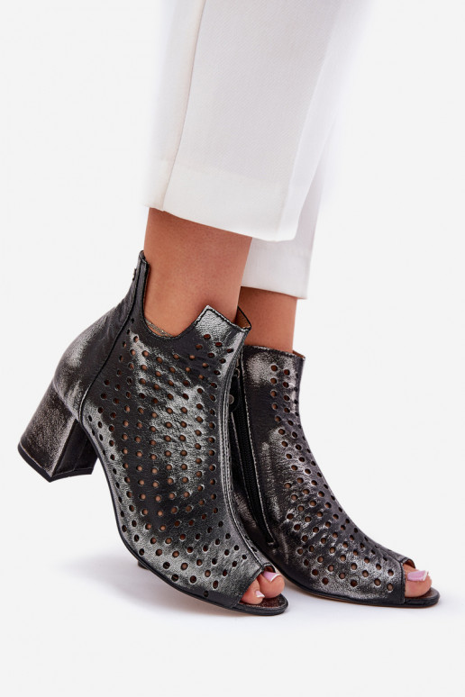 Kožené Prelamované čižmy Máciejka 05420-01 čierna Kožené Prelamované čižmy Máciejka 05420-01 čierna