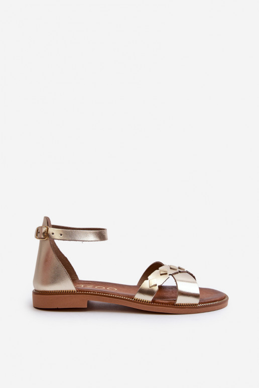 Zazoo 40378 rovná sa Dámske sandále Dámske zlatej farby