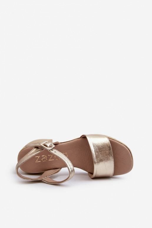 Zazoo 40386 Dámske Dámske sandále Zapnuté Klocku zlatej farby Zazoo 40386 Dámske Dámske sandále Zapnuté Klocku zlatej farby
