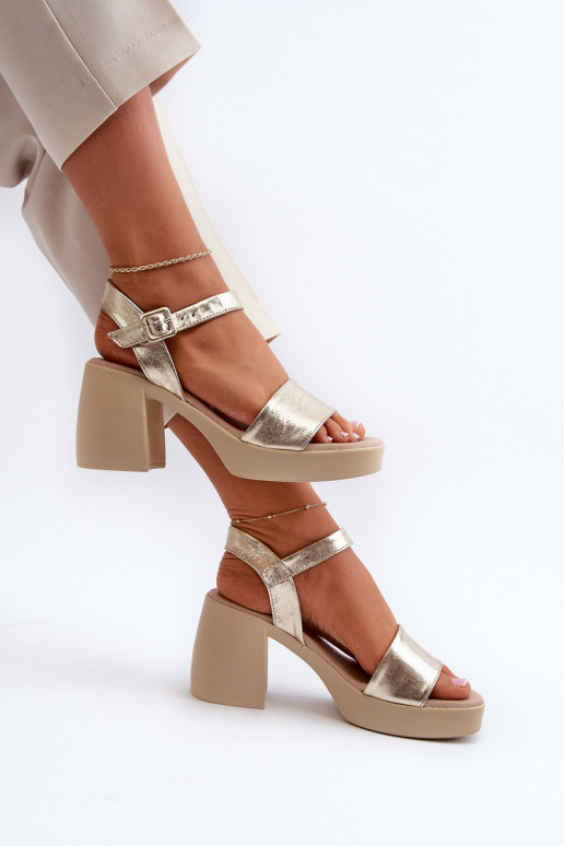 Zazoo 40386 Dámske Dámske sandále Zapnuté Klocku zlatej farby Zazoo 40386 Dámske Dámske sandále Zapnuté Klocku zlatej farby