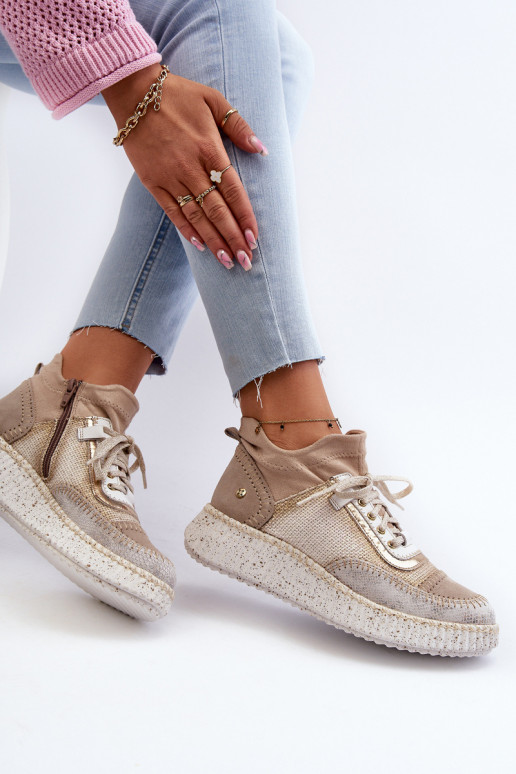 zo semišu topánky Dámske Máciejka 06405-04 béžová zo semišu topánky Dámske Máciejka 06405-04 béžová